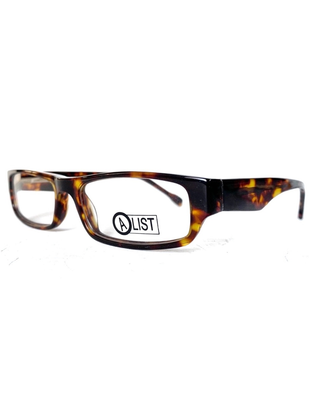 NOS Skinny Eyeglasses 51-16-140 Rectangular 1990s Vintage Tortoise Unisex